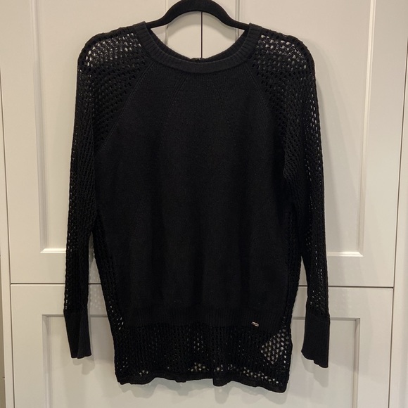 ESCADA Black Sweater with Mesh Arms - Picture 2 of 10